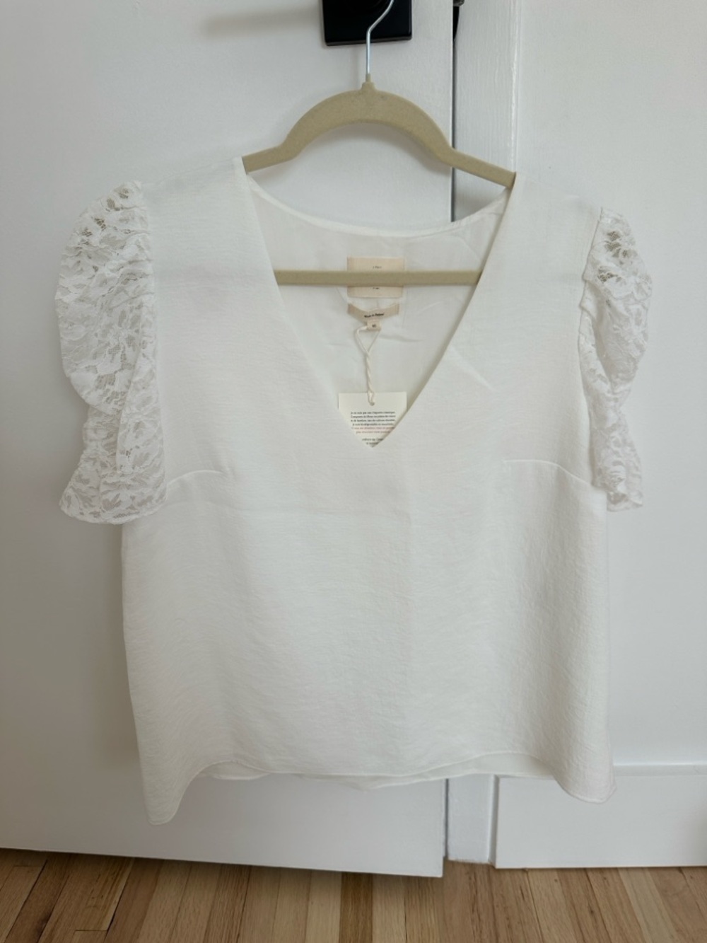 Sezane Colette Blouse Écru. - Size 40